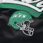 Trapstar X New York Jets Satin Bomber Jacket-3
