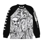Trapstar X Slawn Czarny Biały Waffle Sweatshirt