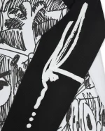 Trapstar X Slawn Czarny Biały Waffle Sweatshirt-2