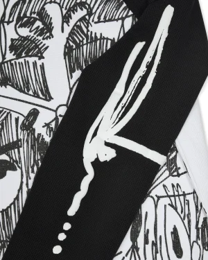 Trapstar X Slawn Czarny Biały Waffle Sweatshirt-2