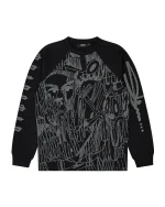 Trapstar X Slawn Czarny Waffle Sweatshirt