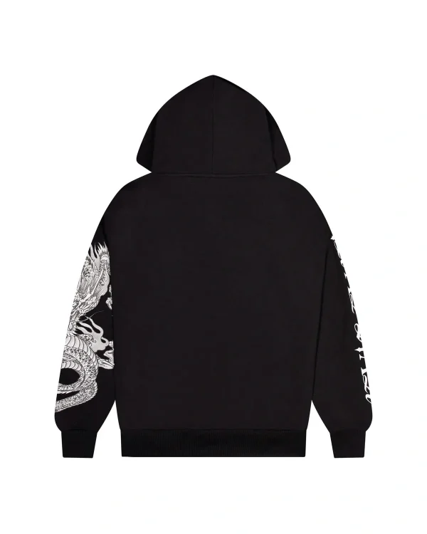 Trapstar x Ed Hardy Black Script Hoodie-1