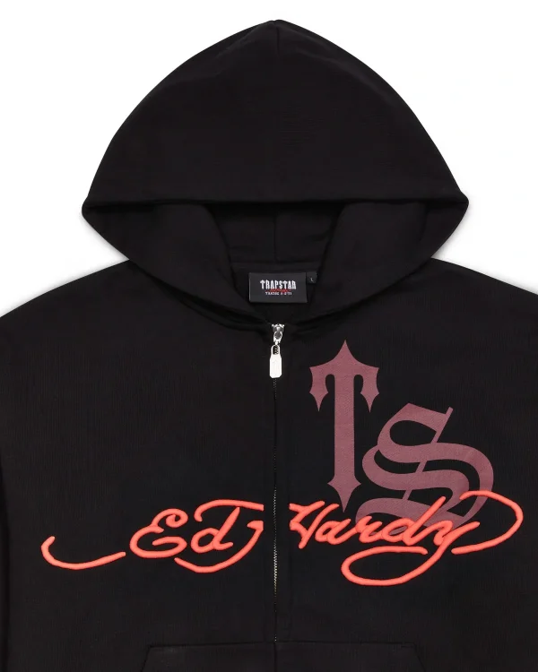 Trapstar x Ed Hardy Black Script Hoodie-2