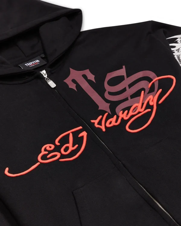 Trapstar x Ed Hardy Black Script Hoodie-4