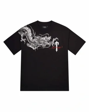 Trapstar x Ed Hardy Dragon Diamanté Tee