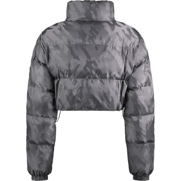 Womens Trapstar T Jacquard Puffer Jacket - GREY-1