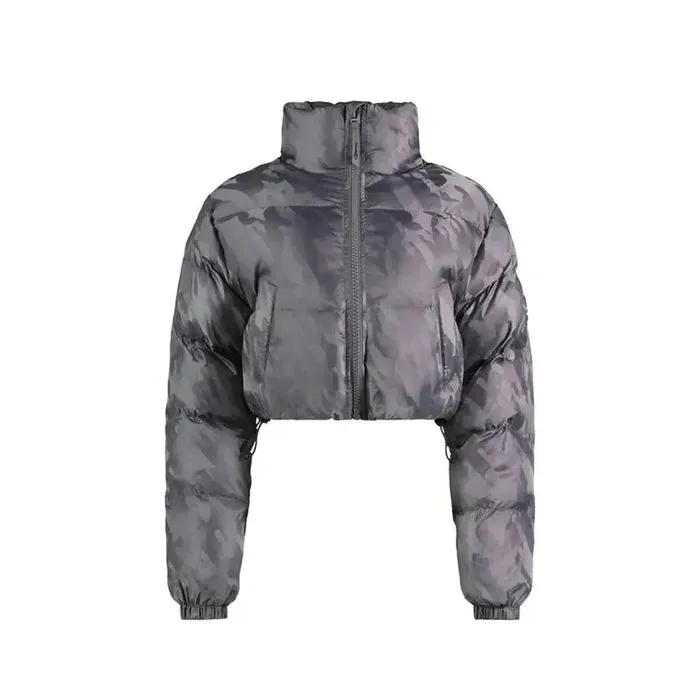Womens Trapstar T Jacquard Puffer Jacket - GREY Womens Trapstar T Jacquard Puffer Jacket - GREY
