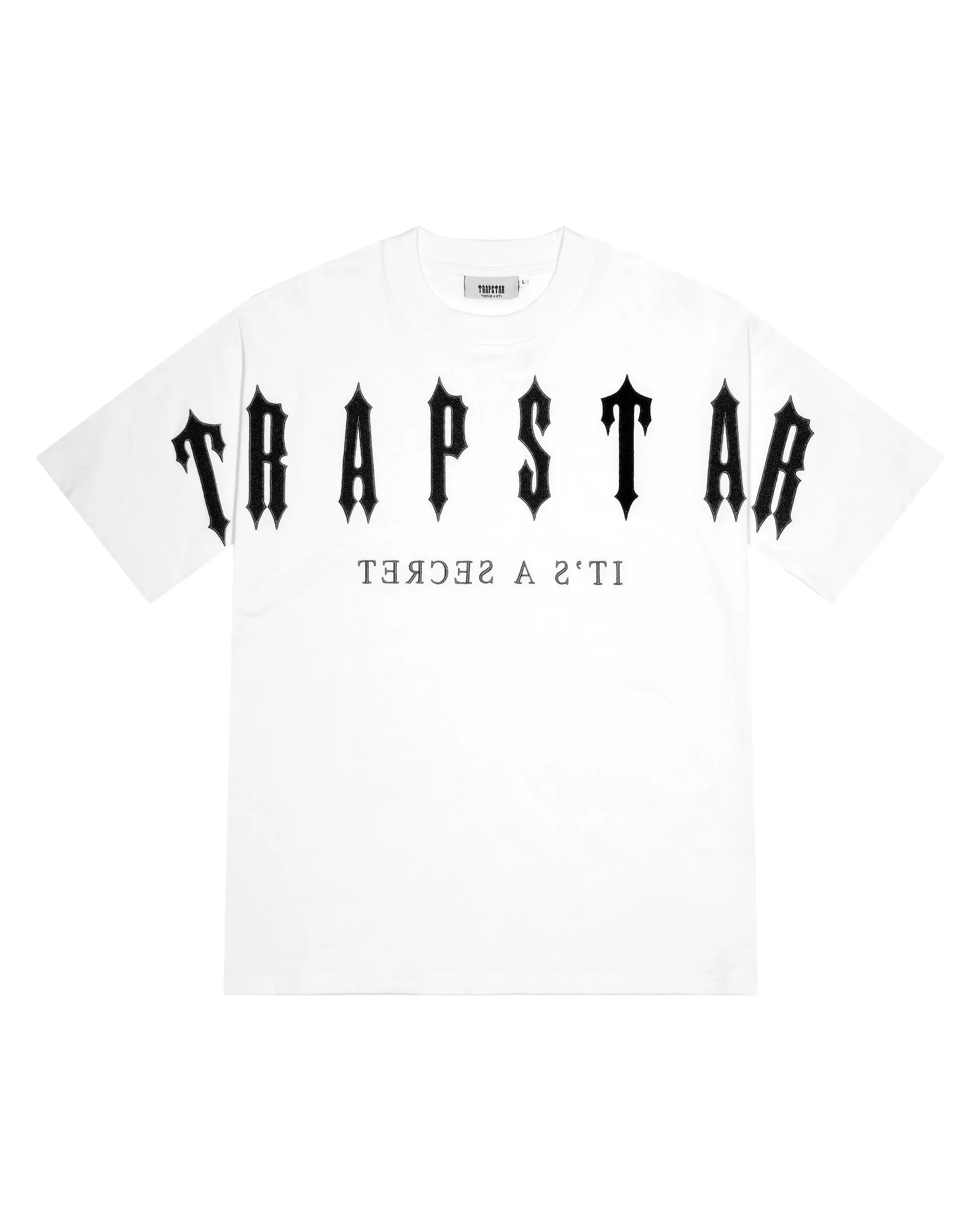 trapstar-arch-chenille-decoded-2-0-white-black-tee trapstar-arch-chenille-decoded-2-0-white-black-tee