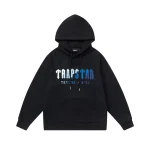 Trapstar Blue Logo Hoodie Black