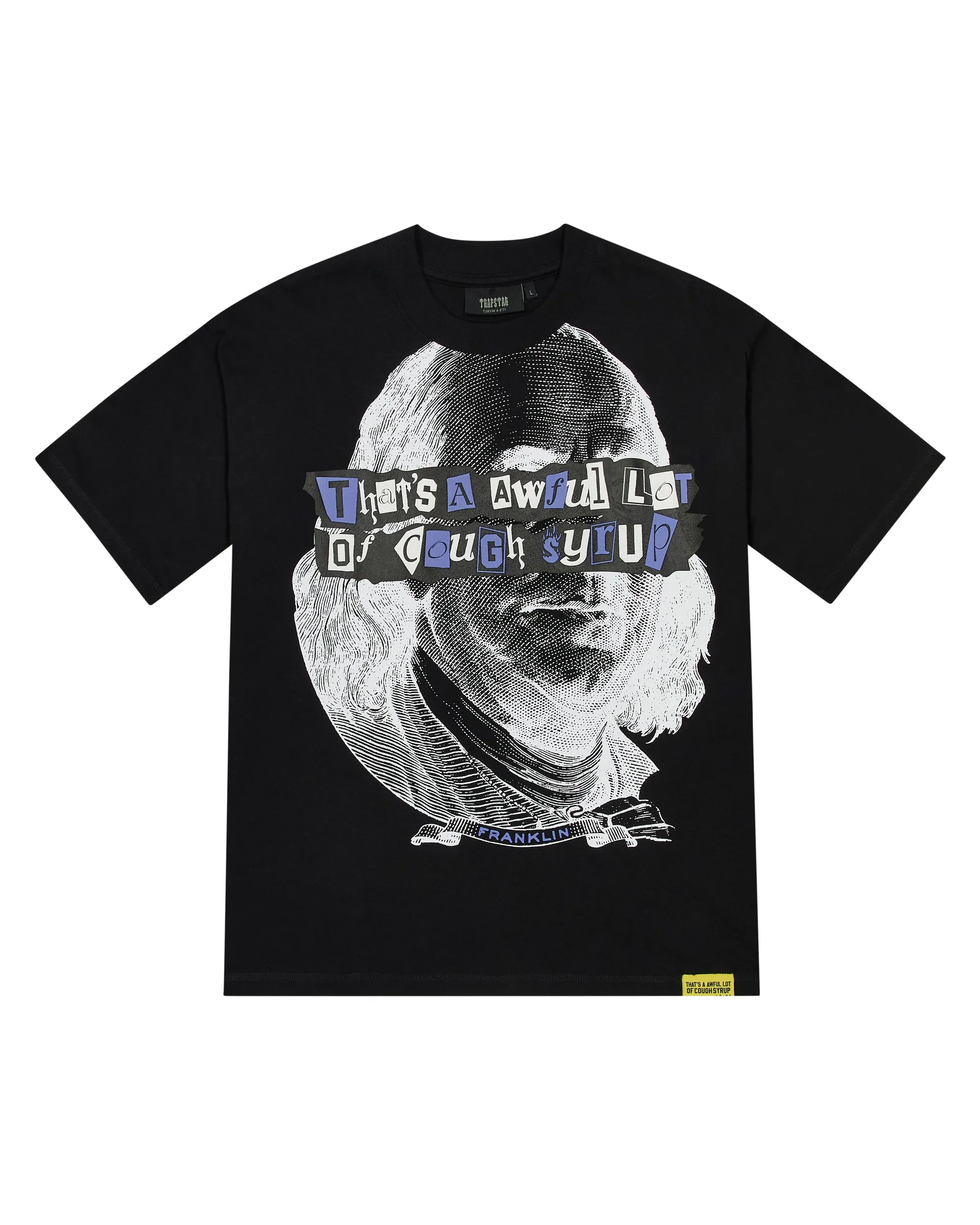 trapstar-x-cough-syrup-benjamin-franklin-black-tee trapstar-x-cough-syrup-benjamin-franklin-black-tee